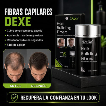 🔥 ¡LUCE UN CABELLO MÁS ABUNDANTE EN SEGUNDOS! CON FIBRAS CAPILARES DEXE