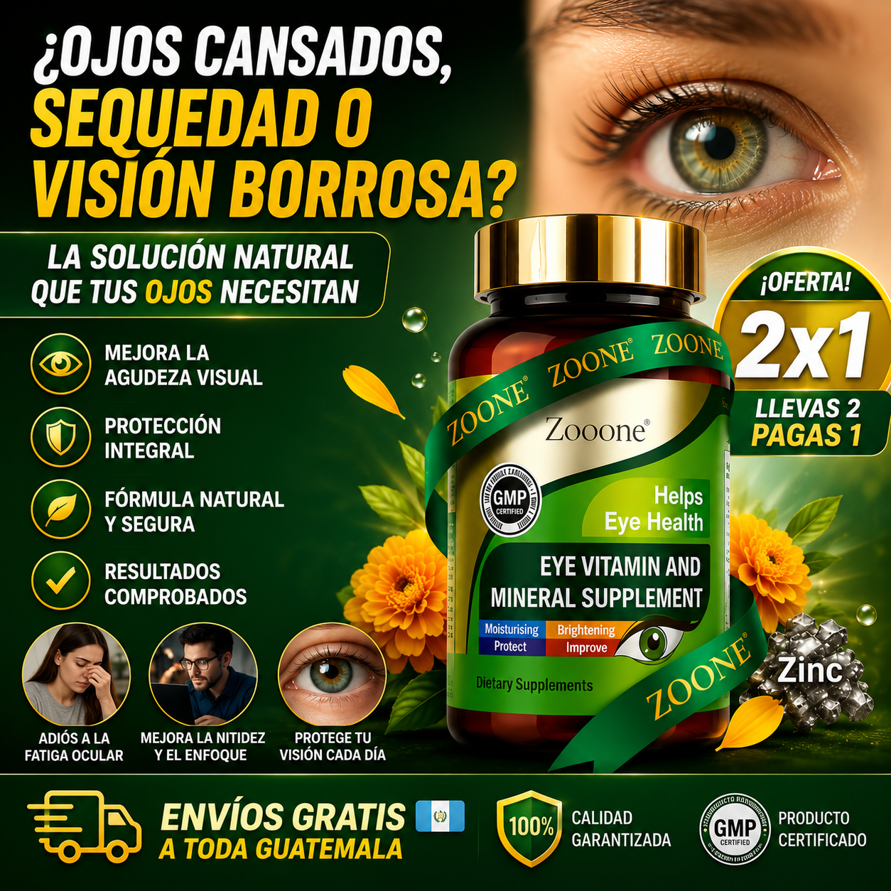 PROMO 2X1 😱 ZOOONE SUPLEMENTO OCULAR – PROTECCIÓN CONTRA PANTALLAS Y LUZ UV